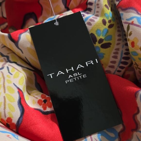 TAHARI ASL Women's Paisley-Print Tie-Back Maxi Dreess Size 4 P Petite New! - Picture 8 of 9